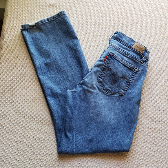 Levi's Denim - Levis Womens 6 Short Jeans Straight Leg Medium Was